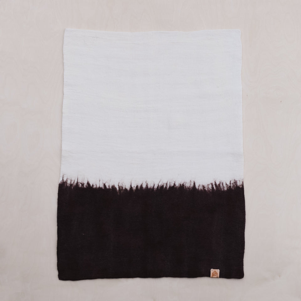 Felted Merino Baby Blanket (Eggplant)