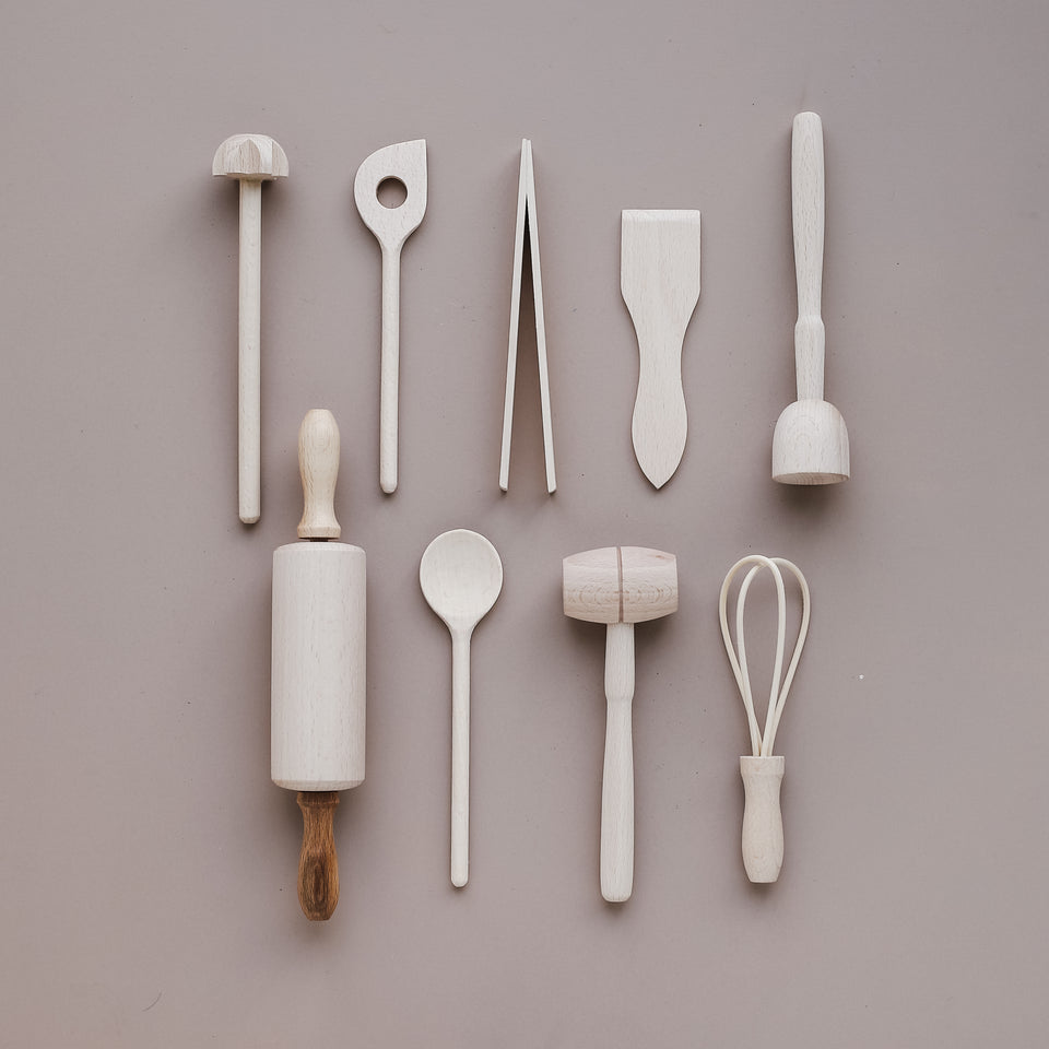 Wooden Baking Tools (Set of 9)
