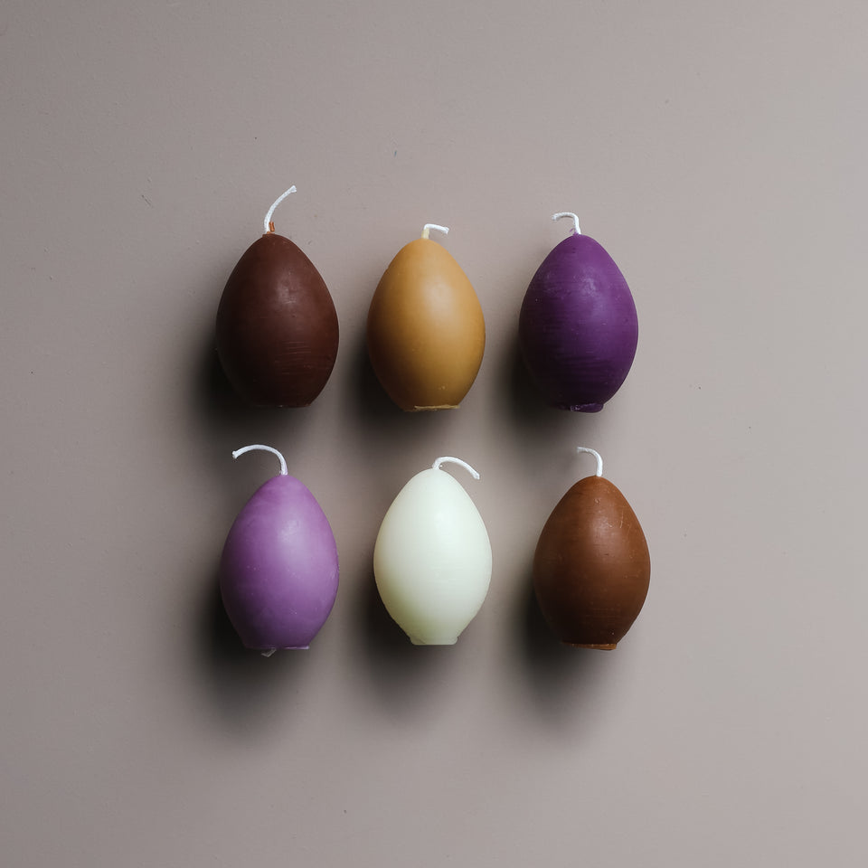 Beeswax Egg Candles (Set of 6)