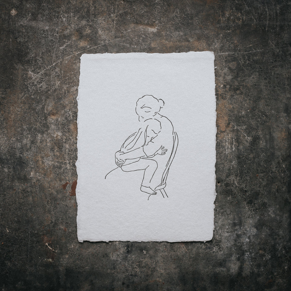 Letterpress Print "A Mother's Hug"