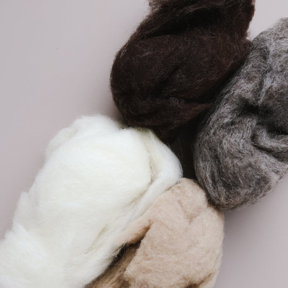 Plant Dyed Wool for Needle Felting (Earth Tones)