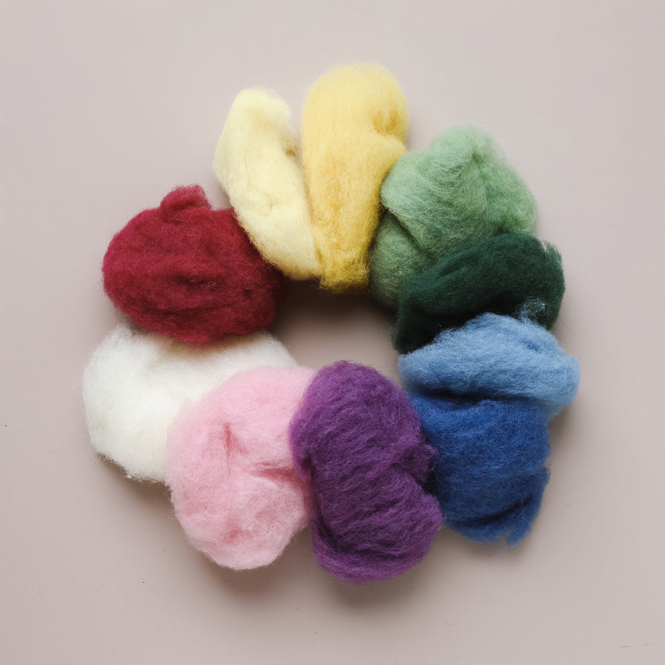 Plant Dyed Wool for Needle Felting