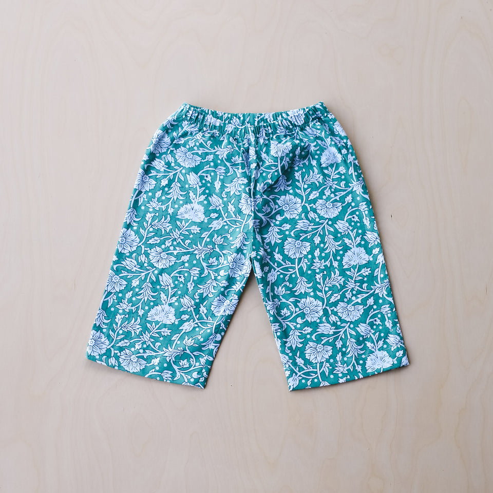 Lee Pants (Turquoise Flower)