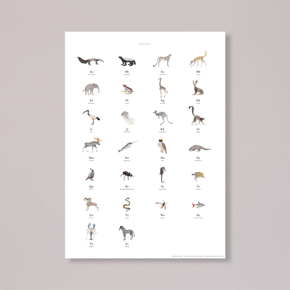 Animal Alphabet Poster