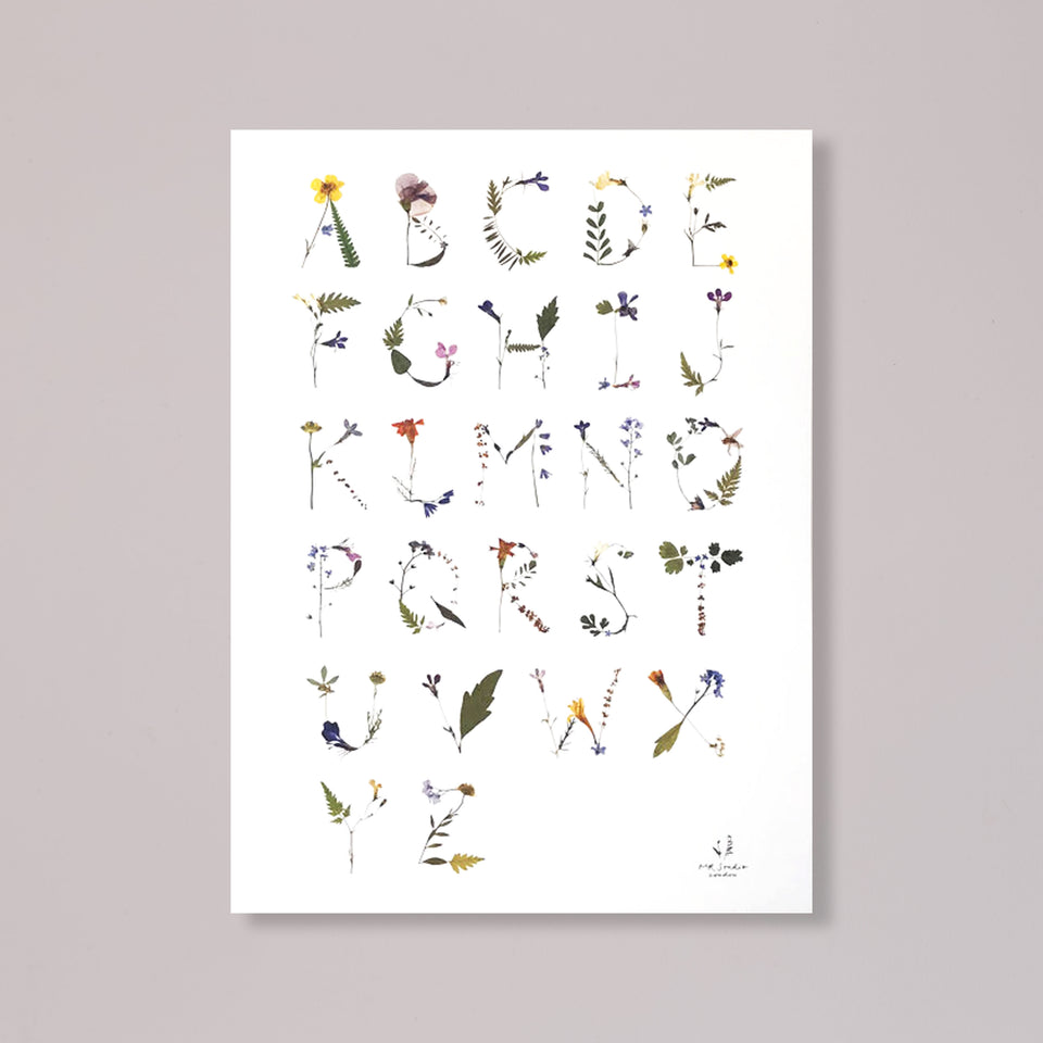 Floral Alphabet Poster