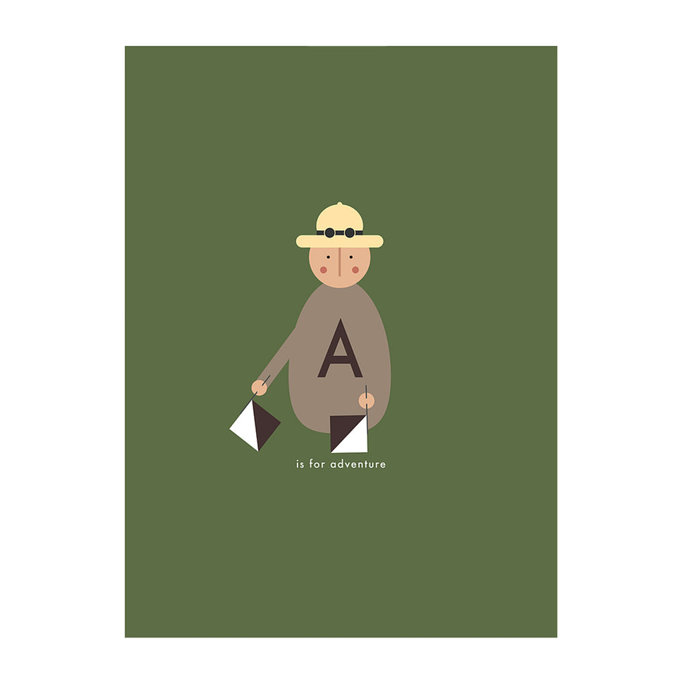 A is for Adventure Art Print