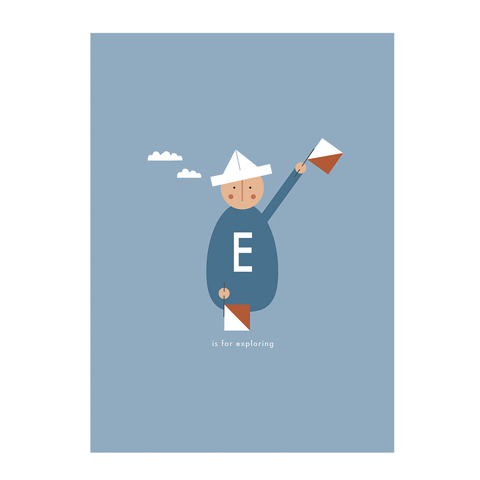 E is for Exploring Art Print