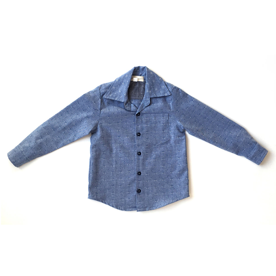 Devon Shirt (Blue Dobby)