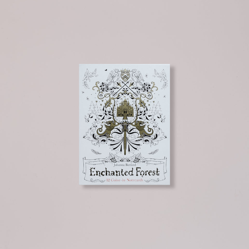 Enchanted Forest: 12 Color-In Notecards