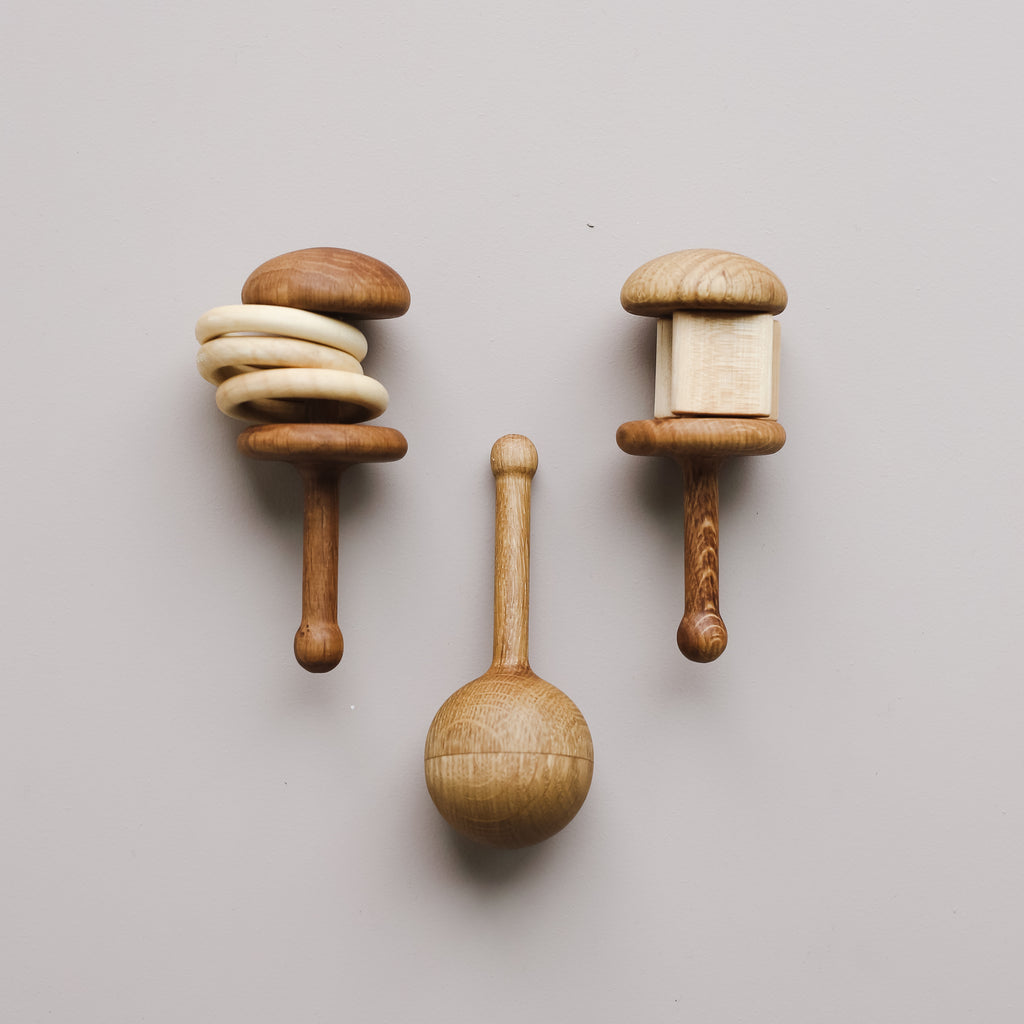 Forest Sounds Wooden Rattles (Set of 3) – Mouse in the House Shop