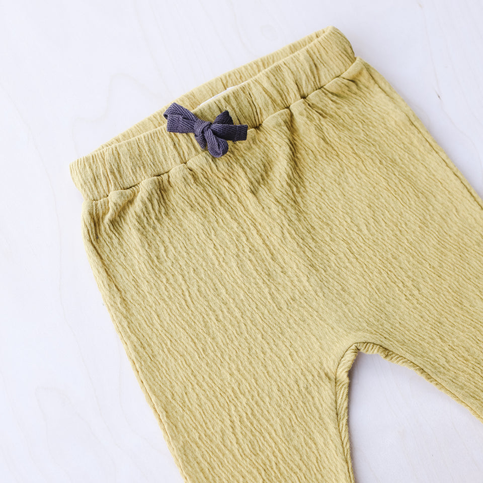 Textured Baby Pants (Dusty Yellow)