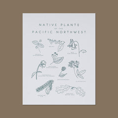 Native Plants of the Pacific Northwest Letterpress Print