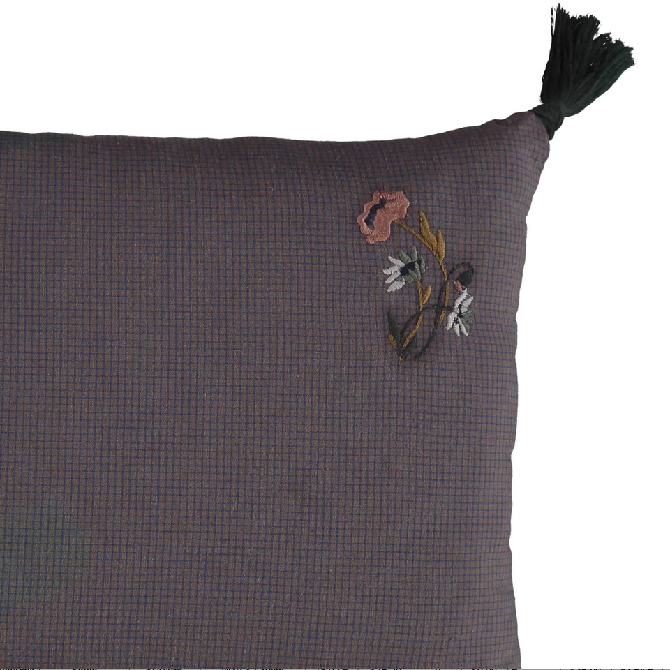 Embroidered Padded Cushion (Graph Check)