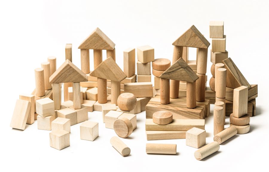 Wooden Building Blocks Set