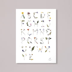 Floral Alphabet Poster