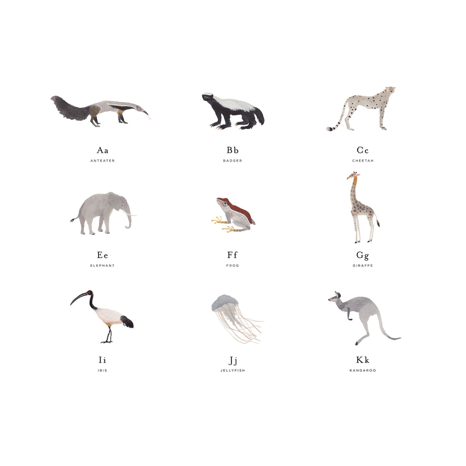 Animal Alphabet Poster